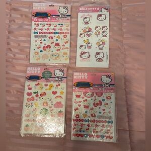 Sanrio Hello Kitty temporary tattoo lot of four packs, 2012 & 2013, new in pack.